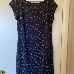 Black floral shift dress